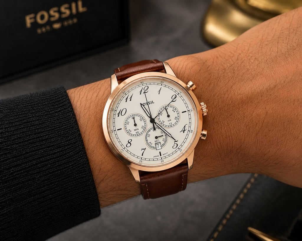 FOSSIL CHRONOGRAPH White Dial Analog