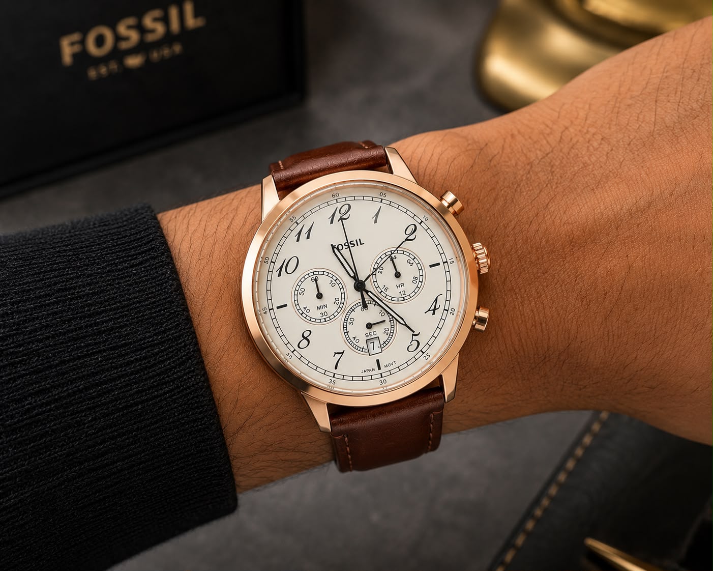 FOSSIL CHRONOGRAPH White Dial Analog